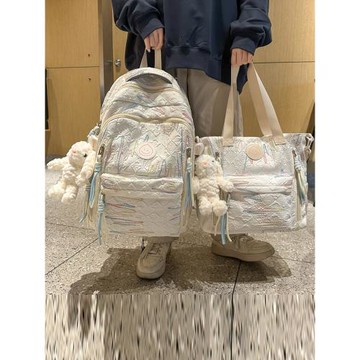 彩線書包初中女生小學生2025新款大容量兒童背包可愛高中生雙肩包