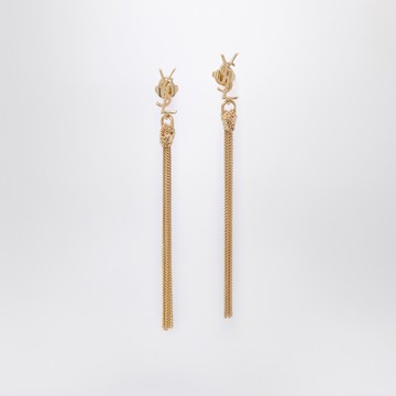 Cassandre pendant earrings in gold-tone metal