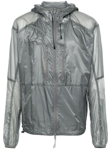 ROA - logo-print hooded jacket - men - Polyamide - M - Grey