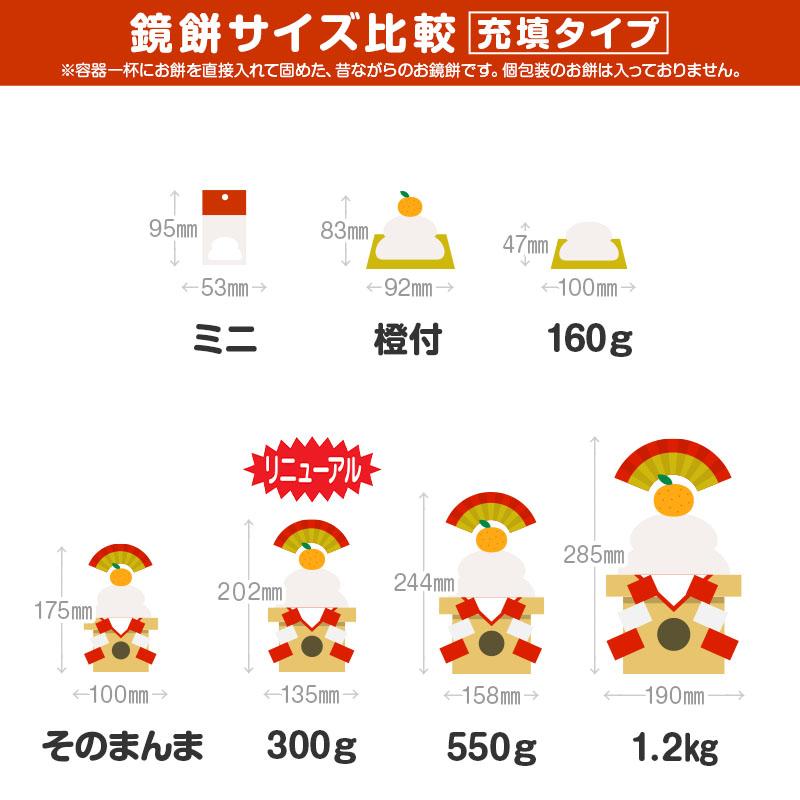 越後の鏡餅 押すポン華やか 160ｇ橙