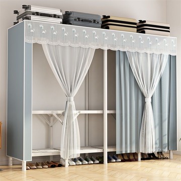 開發票 簡易衣櫃 落地衣櫃 簡易折疊衣柜免安裝出租屋家用租房用超大布衣櫥房臥室用衣服柜子 快速出貨