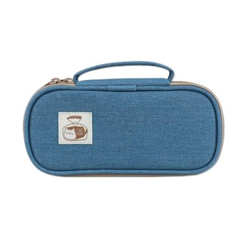 珠友Chuyu牛仔手提上翻筆袋/SS-10250-01/淺藍/90x205x60mm