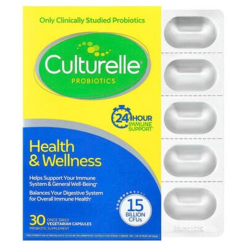Culturelle, 益生菌，衛生與健康，150 億 CFU，30 粒每日一次素食膠囊