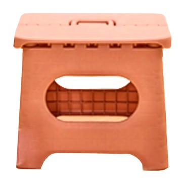 Mega 日式極簡攜帶摺疊凳 PP塑料 26x20x22公分 粉色 Set 2個