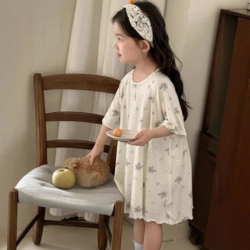9418人次收藏夾📂 女童睡裙 莫代爾 超薄夏季 兒童睡衣 中大童 家居服 涼感透氣 2026新款