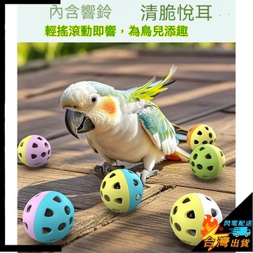 【台灣出貨】寵物玩具 貓玩具 逗貓球 鸚鵡鈴鐺 貓咪鈴鐺 貓咪滾滾球 鸚鵡啃咬玩具 訓練球 陪伴互動 鳥貓咪用品