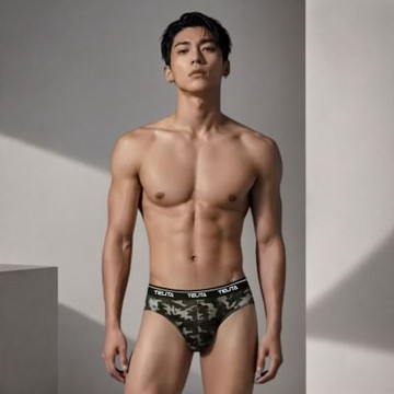 【TELITA】吸溼涼爽迷彩網眼運動三角褲-墨綠