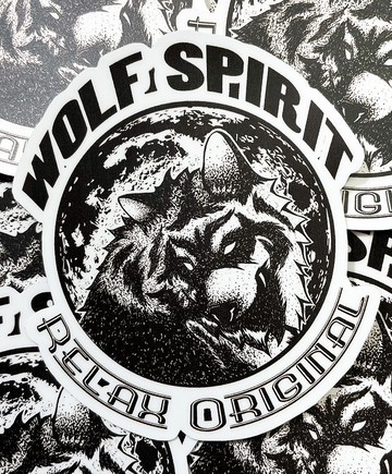 美式黑白 狼顧  霧面 厚磅 超耐磨貼紙