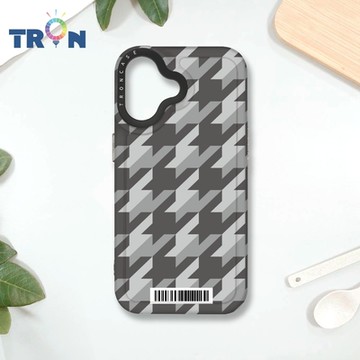 TRON IPHONE 16 立體千鳥紋 防摔 MAGSAFE 磁吸 太空載具殼 透黑 手機殼