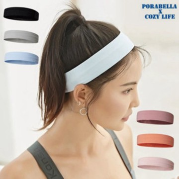 PORABELLA 髮帶 針織寬髮帶 運動髮帶 吸汗髮帶 透氣頭帶 運動汗帶 瑜珈髮帶 彈力髮帶 HEADBAND