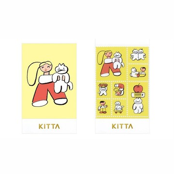 【KING JIM】KITTA 第17彈 Clear透明郵票貼紙 和貓咪玩(西脇正)