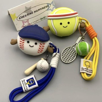 棒球小人airpods 4保護套四代保護殼airpodPro2適用蘋果耳機套3代