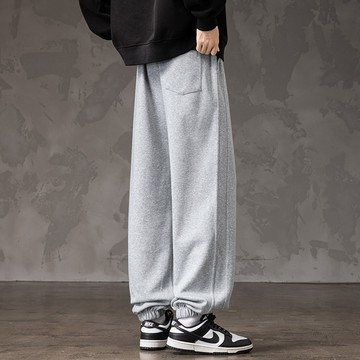 【HOT 本舖】男装【M-8XL】25年新款褲子男春秋款數據爆款男士棉直筒長褲彈力寬鬆加肥加大碼休閒褲二開衛褲