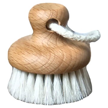 FALLER德國芙樂森詠木香 天然馬毛深層臉部按摩乾刷  淺棕色  1個  1入