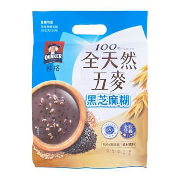 QUAKER桂格 100%全天然五麥 黑芝麻糊（10包）
