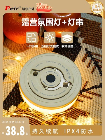 【超長續航】露營燈串 氛圍燈帶 帳篷燈 戶外照明 野營燈 防水燈串 星河造型 多模式調光 適用於天幕帳篷庭院裝飾