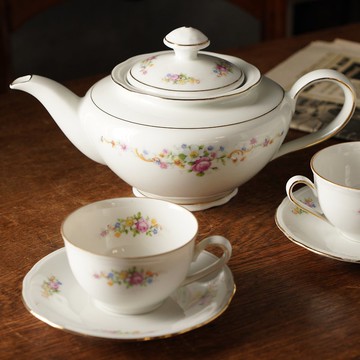 荷蘭Geha野花描金雙人午茶組/茶具組