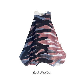 Dress Hand Paint Soft Cotton Silk for Yoga Vacation Holidays