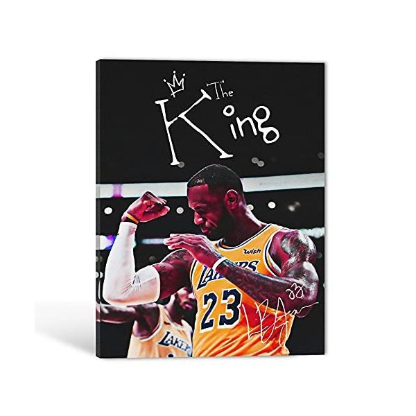 Lebron キャンバス ウォールアート ジェームズ ポスター La Lakers バスケットボール スター レブロン ジェームズ アートワーク メ 通販 Lineポイント最大0 5 Get Lineショッピング