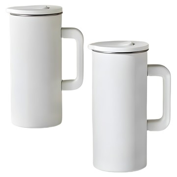 Modern House 易於清洗的304不鏽鋼冰箱水瓶  2個  1.5L  乳白色