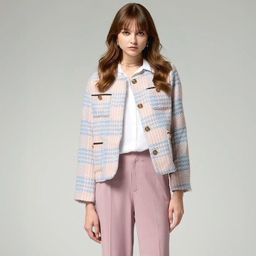 巴黎格調名媛毛呢外套_粉色【MON'S 流行服飾】