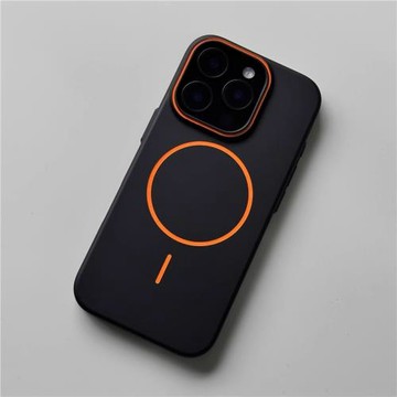 17promax極簡黑武士Beats同款細圈磁吸親膚pc亞克力適用蘋果16Pro手機殼iPhone15/14plus極簡13/12金屬硬薄套