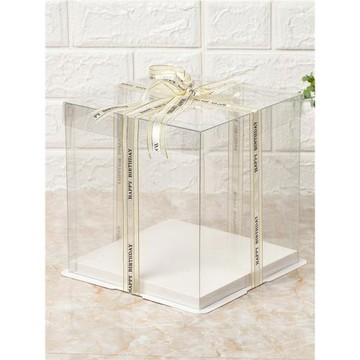 蛋糕盒子6寸四寸8寸10寸14寸12寸雙層加高生日透明蛋糕盒批廠家發