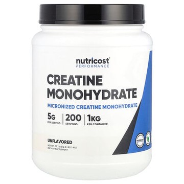 Nutricost, 表現，一水肌酸，原味，2.2 磅（1 千克）