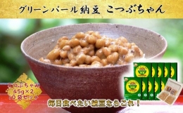 ＜全国納豆鑑評会受賞＞グリーンパール納豆 こつぶちゃん 10袋　(1袋45g×2食入)