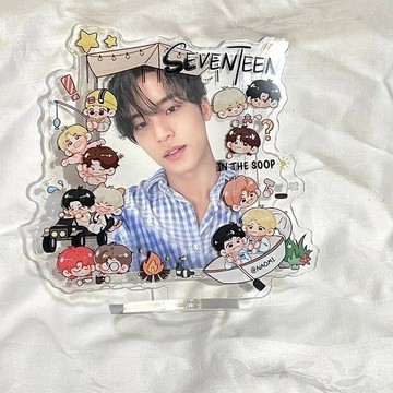 🍀初夏上新🍀SEVENTEEN全員插卡立牌3寸小卡亞克力相框愛豆周邊手繪相框