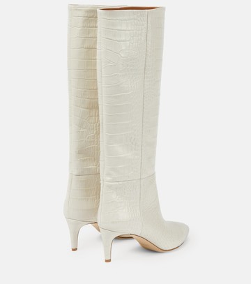 Paris Texas Croc-effect leather knee-high boots