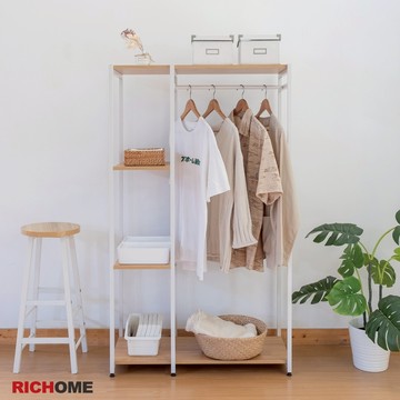 RICHOME 桑妮大衣櫥架 衣架 衣櫥 開放式衣架 開放式衣櫥 玄關架 掛衣架 複合式衣帽架 吊衣架 WA220