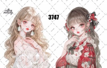 original sticker no.3747 人物貼紙 原創貼紙 原創人物貼紙 裝飾貼紙 cotton melody