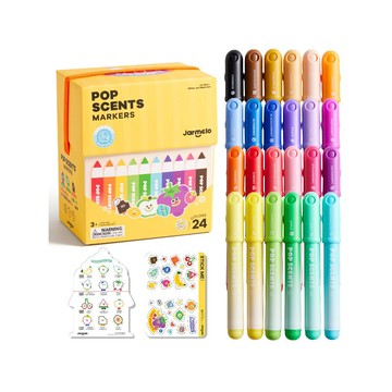jarmelo 原創美玩水果香氛可水洗彩色筆(24色)