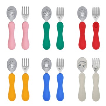 加拿大 Marcus & Marcus 兒童防滑易握學習叉匙組含盒(多款可選)