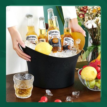 不銹鋼大冰桶喇叭口酒吧夜店KTV專用高端商用出口金屬啤酒香檳桶