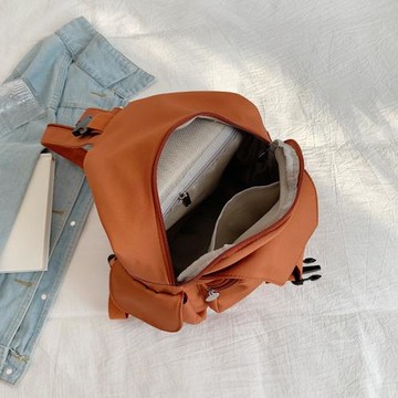 韓版尼龍布時尚百搭雙肩包女2024新款潮流簡約胸包女士休閑小背包