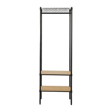 dayneeds 日需百備 松木 烤漆三層單桿衣櫥  黑色  60 x 30 x 180cm