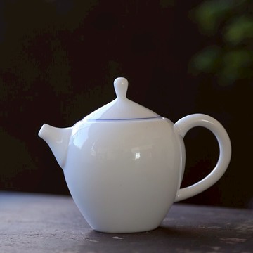 甜白過濾泡茶壺陶瓷茶壺單壺帶過濾網創意小茶壺白純日式家用簡約