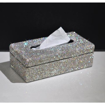 個性水晶鑲鉆貼鉆紙巾盒 歐式客廳創意輕奢紙巾抽紙盒 紙抽盒車用