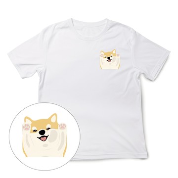 JZ TEE 柴犬-貼玻璃 印花短袖T恤