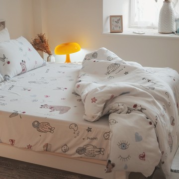 趣味星球【100%天絲/40s】薄床包/兩用被 台灣製 TENCEL Lyocel