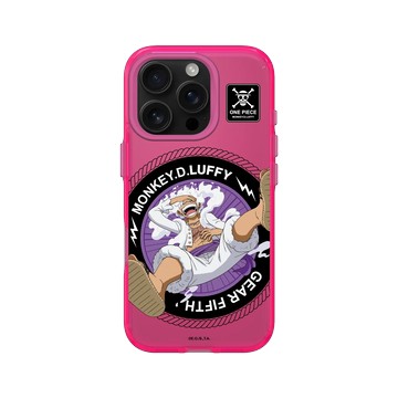 iPhone 16 Pro Clear 粉漾桃 - 航海王 One Piece - Gear 5 - 魯夫大笑