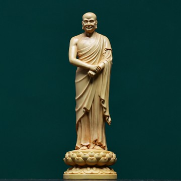 熱銷正宗小葉黃楊木雕如來佛祖阿難迦葉尊者擺件工藝品客廳供奉玄關