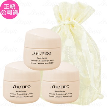 SHISEIDO 資生堂 激彈密澎澎霜(精巧版)(15ml)*3旅行袋組