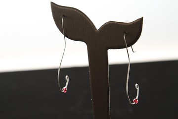 【太空系列】~超仙氣~  (高成本衝評價款) 抗過敏 純鈦石榴石耳環