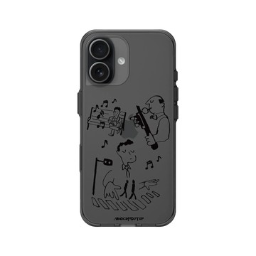 iPhone 17 Clear (相機按鈕) 酷墨灰 - MUG CUP GUY - 生活中的爵士樂