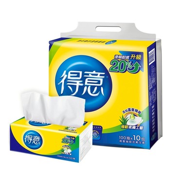 BWW｜得意抽取式衛生紙100抽x10包 柔韌親膚 居家日用 抽取式面紙(一單最多7串)