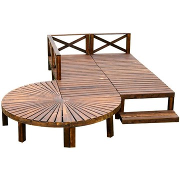 免運 可開票 踏板 籬笆 柵欄 圍欄 隔斷 腳踩凳 門欄 實木臺階腳踏踩腳板陽臺角落木踏板時尚簡約創意落地拐角花架圓形