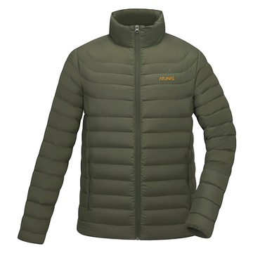 ATUNAS 歐都納 KEEP WARM男款輕量羽絨外套 柔軟防潑水 膨鬆保暖  XL  橄綠
